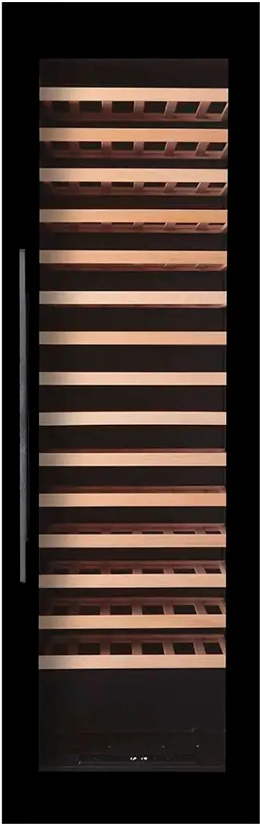 Pevino Majestic 107 flessen - 1 zone - front met zwart glas - Integreerbaar Black