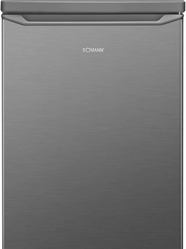 Bomann KS 7251 – Tafelmodel koelkast met vriesvak – 109 Liter - Inox Look – energieklasse C Zilver