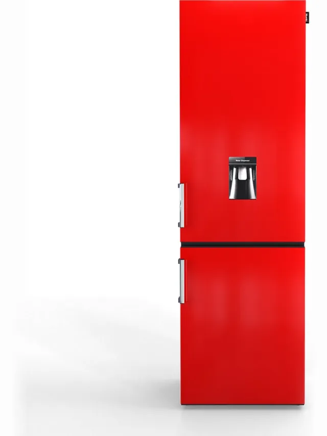 Nunki Large H2O – Koel-vriescombinatie – Waterdispenser – E-klasse – 268 liter – Hot Rod Red Gloss Rood