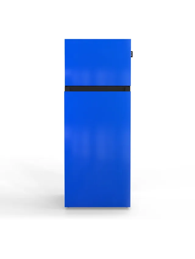 Nunki MEDIUM-ABLU / Blue Fire Design Koel-vriescombinatie - 206L - E-label - Volledig in kleur Fel Blauw