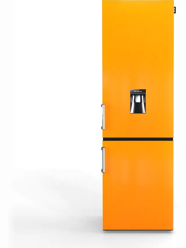 Nunki Large H2O – Koel-vriescombinatie – Waterdispenser – E-klasse – 268 liter – Sunflower Gloss Zonnebloem