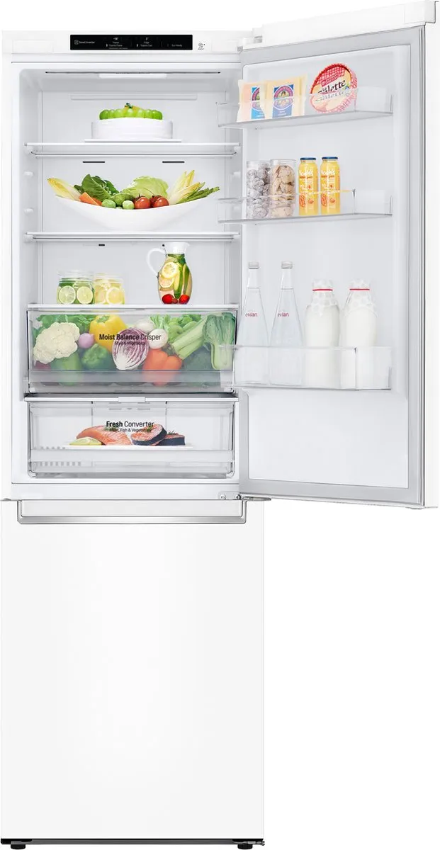 LG GBB61SWGCN1 - 341L koel-vriescombinatie met DoorCooling+™ - Moist Balance Crisper™ - FreshConverter™ - Smart Inverter Compressor - Beste uit de Test en Beste Koop Consumentenbond April 2023 Wit