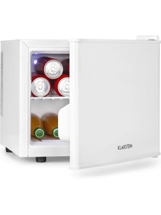 Klarstein Minibar SecretHiding Mini koelkast voor Zimmer, Camping & Kosmetik, koelkast klein, voor dranken & Snacks, minikoelkast Lautlos, koelkast Mini 4,5 15°C, 17 L, wit - 26 dB - voor Hotelkamer - Compact - Mini Fridge