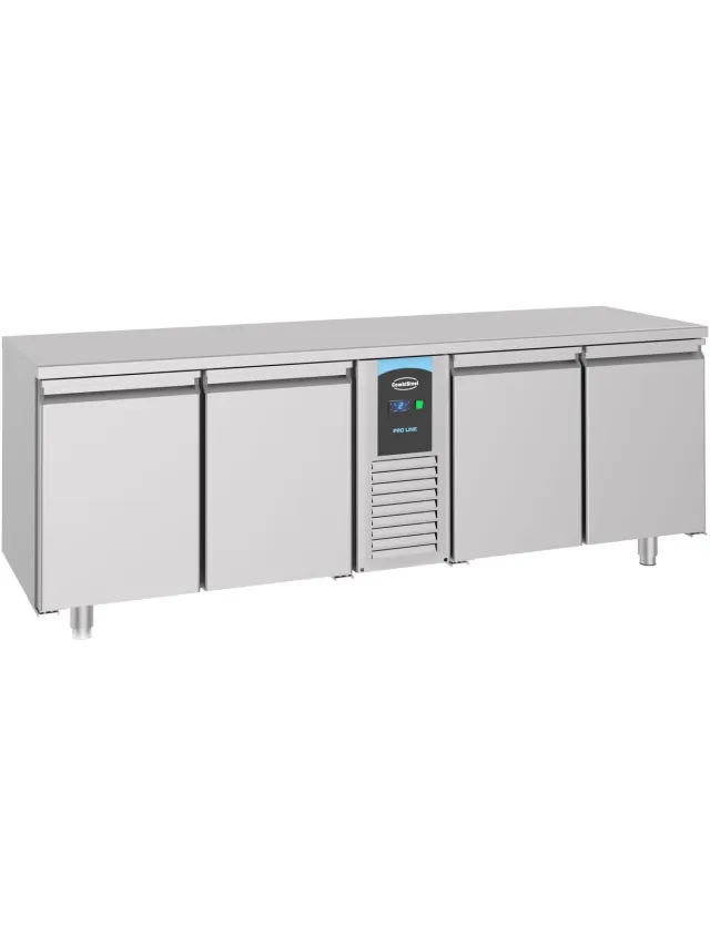 Combisteel Koelwerkbank - ENERGY LINE - Energiezuinig - 632L - 4 Deuren-2°C/+8°C - Geforceerd - 2270x700x850mm Multicolor