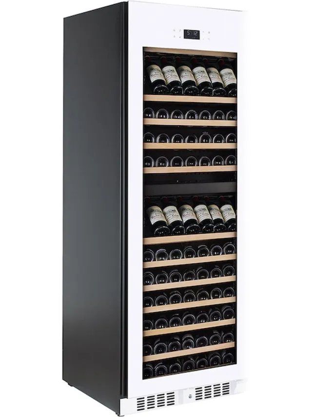 Temptech Elegance vrijstaande wijnkoelkast - E1000DRW - 2 Zones - 150 flessen Wit