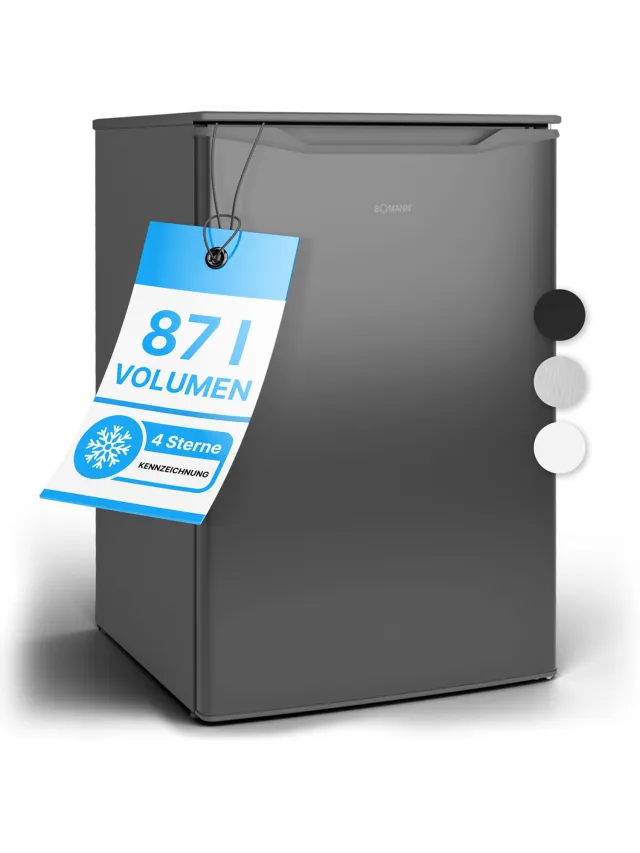 Bomann GS 7253 - Vrijstaande Vriezer - 87 Liter - Energieklasse C - Inox Look zilver