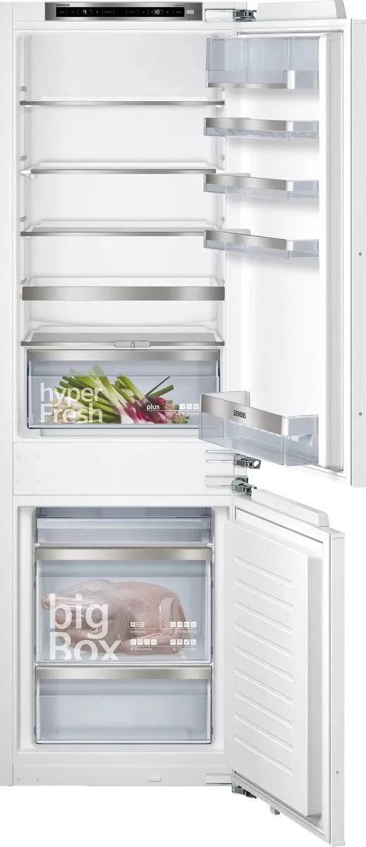 Siemens KI86SAFE0 - iQ500 - Inbouw koelkast - koel-vriescombinatie - 177.2 cm x 55.8 cm - hyperFresh Plus: Fruit en groenten blijven langer vers - Led verlichting - superKoelen: snel koelen van verse producten