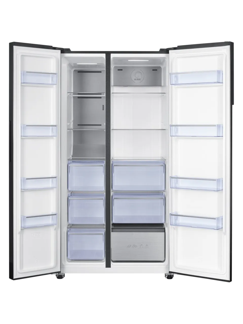 Frilec BONNSBS-680-WS-040CB Amerikaanse koelkast Zwart, foto 2