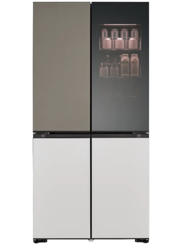 Lg Gmv960nnme Instaview - Amerikaanse Koelkast Breedte 91.4 Cm Hoogte 186.5 Inhoud 384 L Nofrost