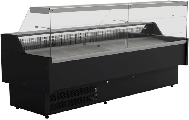 Combisteel Koeltoonbank Zwart - Morris - +1°C/+10°C - Statisch - Gekoelde Reserve - 2584x1095x1280mm