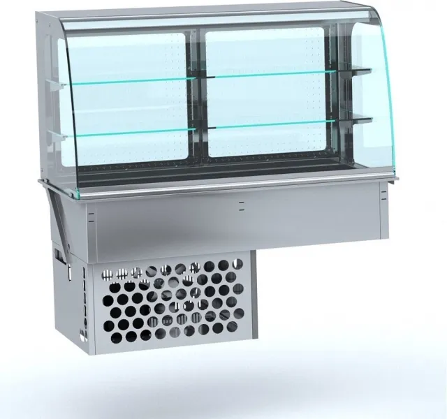 Combisteel Drop-In Gebogen Koelvitrine - Gesloten 4/1, CombiSteel 7495.0200 Grijs