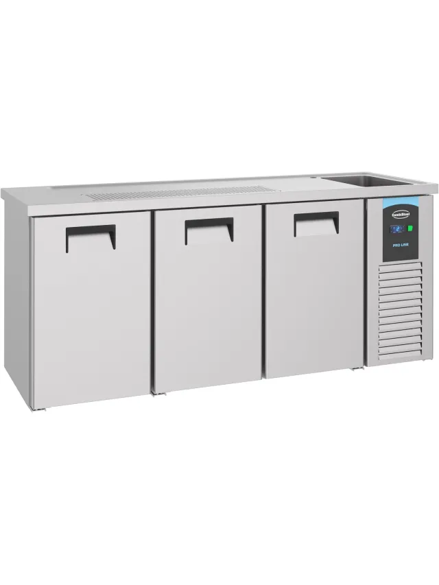 Combisteel Bierkoeler 3 Deuren 1R - Combisteel - 7489.5330 - Horeca & Professioneel Grijs