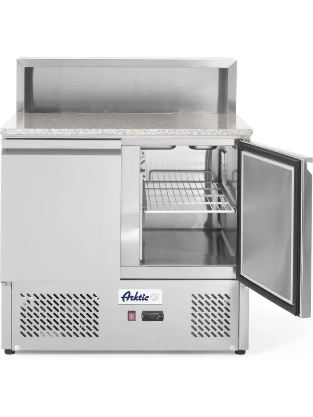 Arktic Pizzawerkbank - KitchenLine - 300L - 2 Deuren 1/1 GN - Boven 5x 1/6 GN-2°C/+8°C - Geforceerd - 900x700x880/1100mm - Horeca Oven rvs