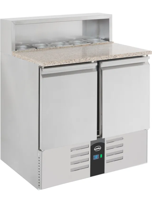 Combisteel Pizzawerkbank - 2 Deuren - RVS - Combisteel - 7950.0070 - Horeca & Professioneel Grijs
