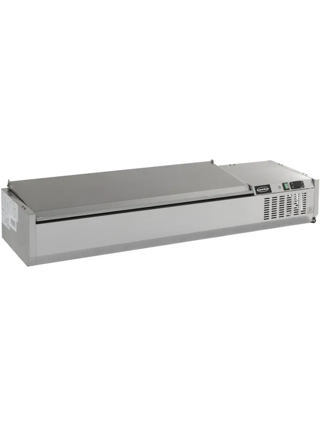 Combisteel Opzetkoelvitrine Met RVS Deksel - 9x 1/3 GN - 2000x395x225mm