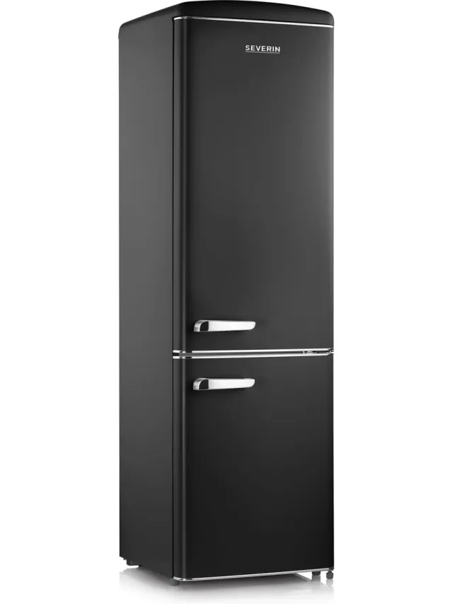 Severin RKG 8918 Retro Koel-Vriescombinatie – 244 Liter – LED – Retro Design - Zwart