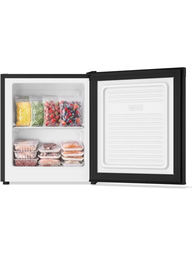 Klarstein Diepvriezer Garfield Eco Mini Vriezer 4-Sterren 33L Compact - Vrieskast Diepvrieskast - voor Keuken voor Singles voor Garage - LED Energiezuinig Compact Vrijstaand - Freezer - Vrieskast Klein Zwart