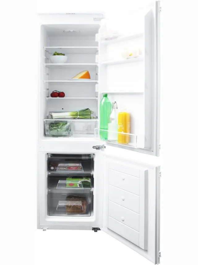 Inventum IKV1782S 178 cm inbouw koel-vriescombinatie - 242 liter - Koelkast met vriesvak 60 liter - 2 groentelades - Led-verlichting - Sleepdeur - Wit