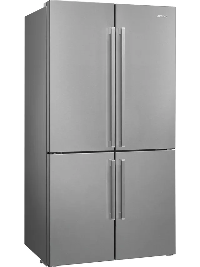 Smeg FQ60XE Amerikaanse Koelkast - 4 Deurs - 572 Liter - No Frost - MultiFlow Koeling - Nulgradenzone - Natural Plus Blue Light - Inverter Compressor - RVS Anti-Vingerafdruk - Energieklasse E