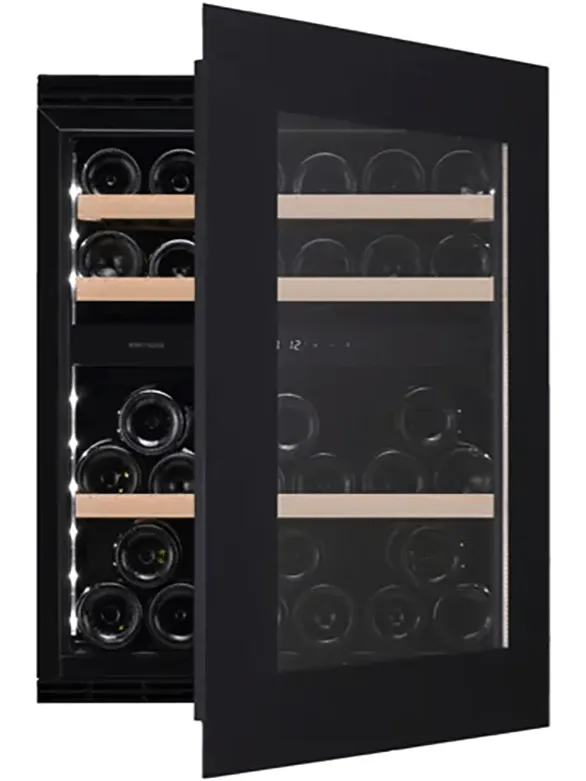Wine Klima D33-SV78-PUSH 78 cm hoog Zwart