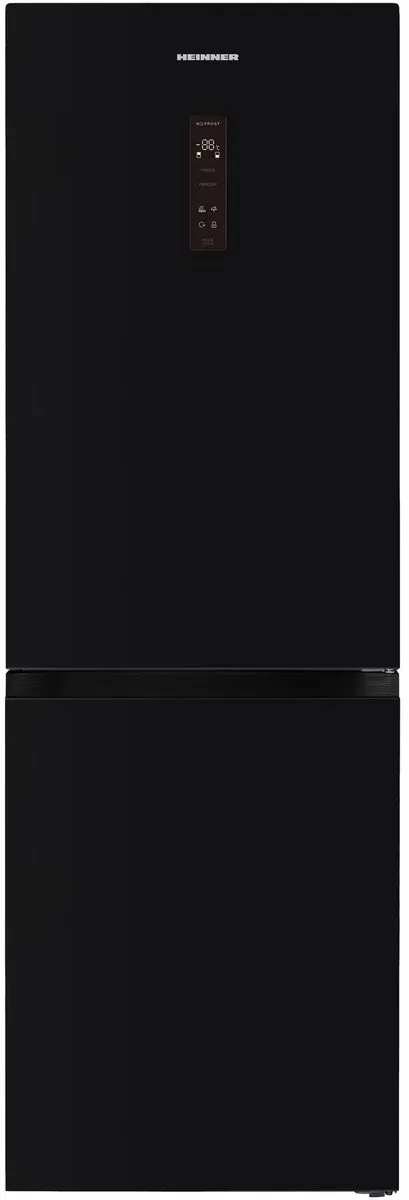 Heinner HCNF-HM400DINVGBKE++ Koel-vriescombinatie – 400 L – No Frost – Dual Inverter Technologie – Touchbediening met LED-display – Super Freeze – Holiday-functie – Chillercompartiment – Open-deur Alarm – Zwart Glas – 5 Jaar Garantie