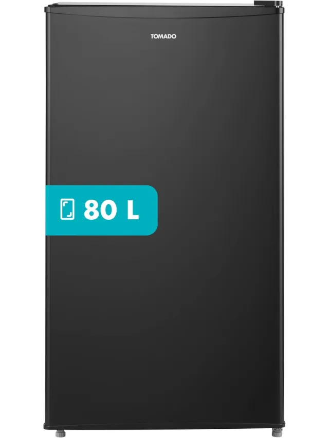 Tomado TRT4702B - Tafelmodel koelkast - 80 liter - Met vriesvak - Energielabel D - Zwart