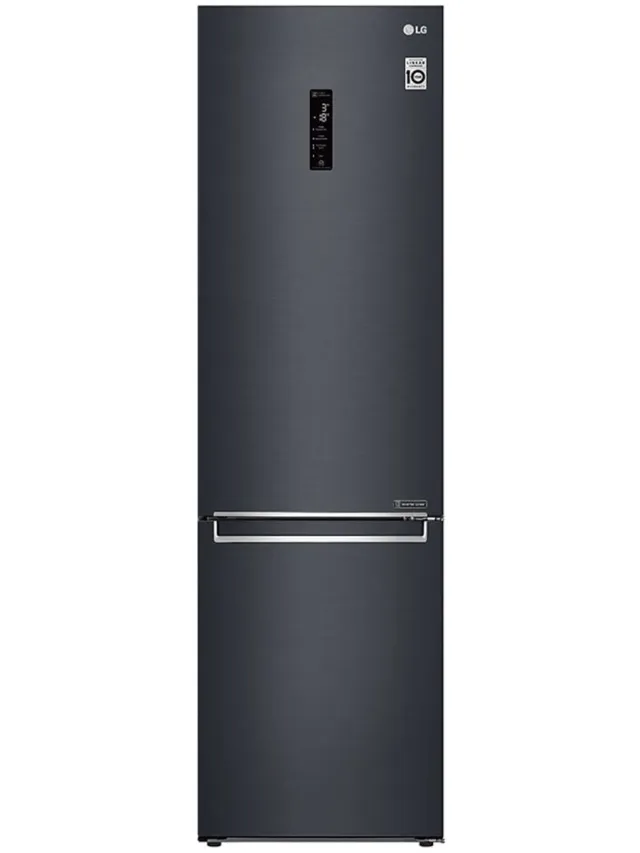 LG GBB72MCDMN - Koel- en vriescombinatie - 68,2 cm - Energielabel E Zwart Rvs / Blacksteel
