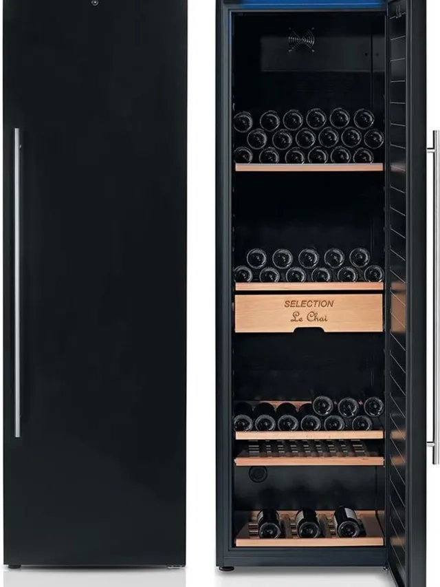 Le Chai LMV2370HD Wijnbewaarkast A+ met elektronische vochtregeling 237 Flessen Rechtse scharnier zwart