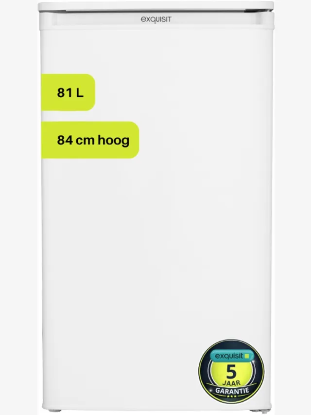 Exquisit KS117-3-041EW - Tafelmodel Koelkast - 5 Jaar Garantie - Met Vriesvak - Wit White