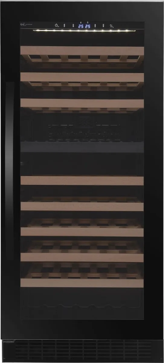 Wine Klima D104T - Zwart - Greep - Wijnkoelkast - 110 flessen - 2 zones