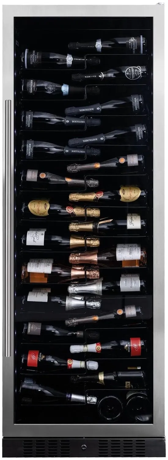 Dunavox Sera-143 Vrijstaande Wijnkoelkast DX-143.468SS 143 flessen, RVS Zwart