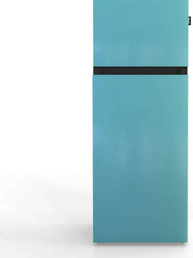 Nunki MEDIUM-ASKY / Sky Blue Design Koel-vriescombinatie - 206L - E-label - Front in kleur Hemelsblauw, Hemelsblauw