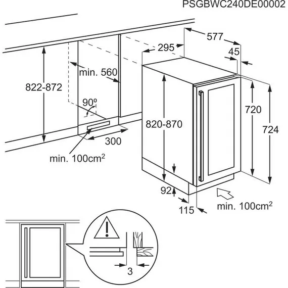 AEG Wijnklimaatkast AWS4020B5B zwart, foto 2