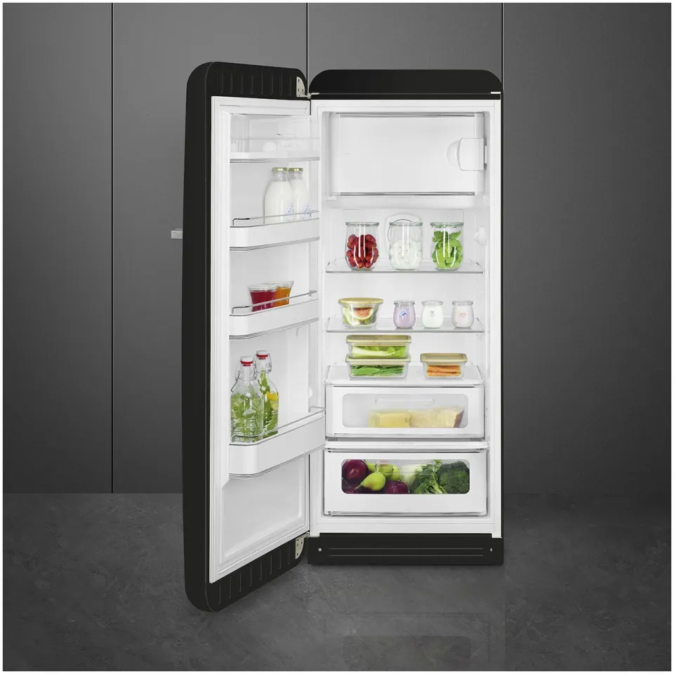 Smeg FAB28LBL6 Koelkast met vriesvak Zwart, foto 3