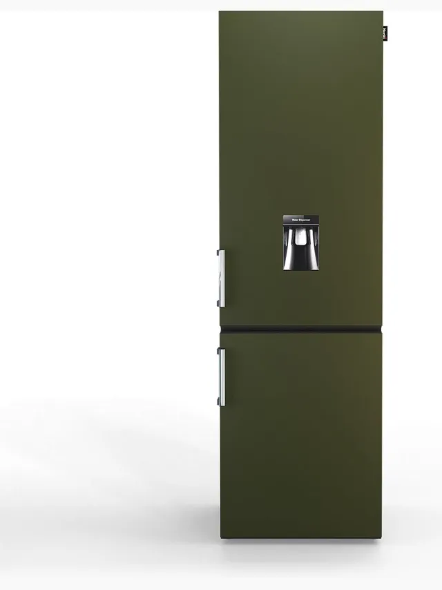 Nunki Large H2O – Koel-vriescombinatie – Waterdispenser – E-klasse – 268 liter – Military Green Matte Militair Groen