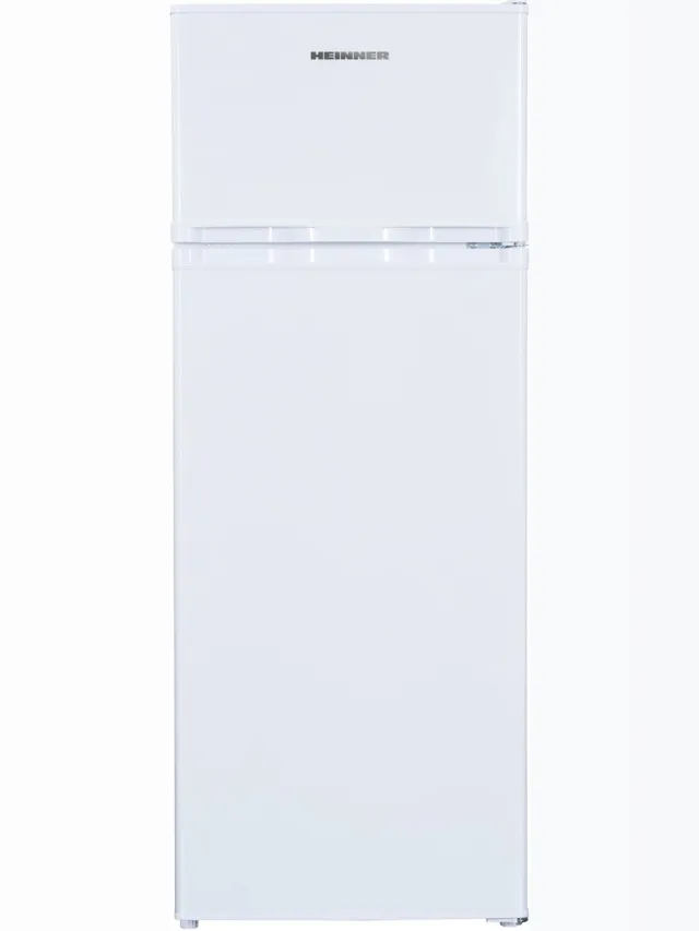 Heinner HF-H2206E++ Koel-vriescombinatie 206 L – LED-verlichting – Omkeerbare Deur – Instelbare Thermostaat – Wit – 5 Jaar Garantie