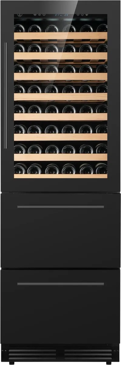 Nestor M NWBM288GN1 Wijnklimaatkast 88 Flessen Nestor Wine – Wijnkoelkast Inbouw/Vrijstaand –Drankkoelkast met Lades – LED – Wijnkoeler & Bierkoelkast – NWBM288GN1 Zwart