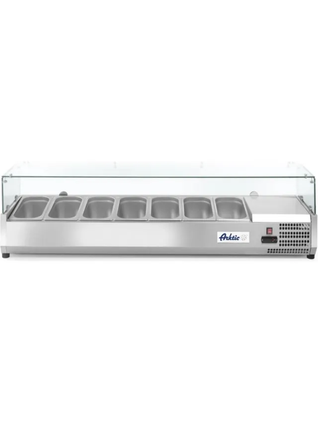 Arktic Hendi Opzetkoelvitrine GN 1/3 - 43 x 39,5 x 161 cm rvs