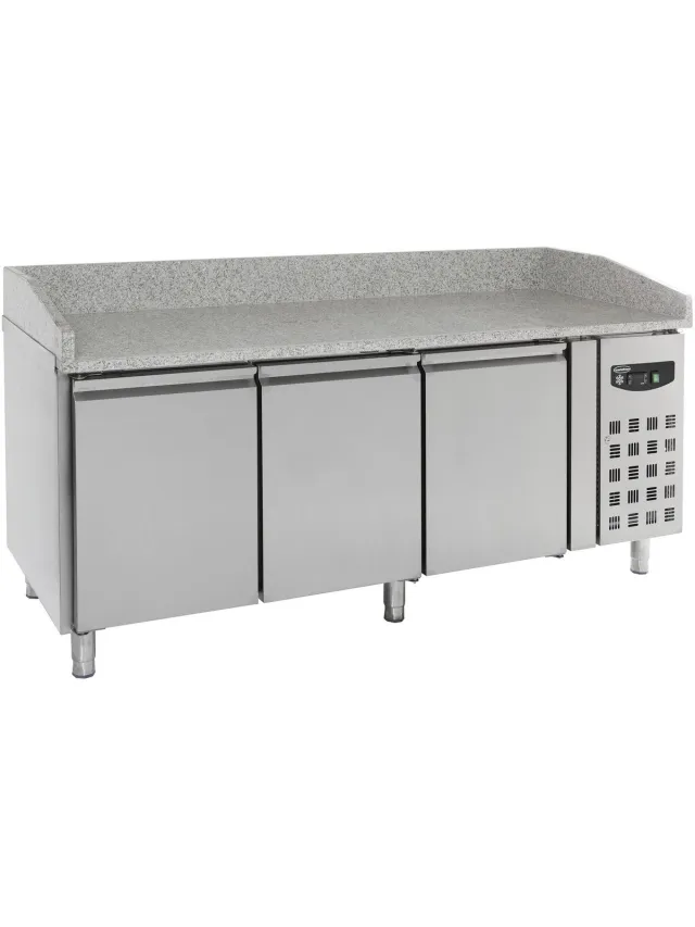 Combisteel Pizzawerkbank - 580L - 3 Deuren - 2025x800x1000mm Grijs
