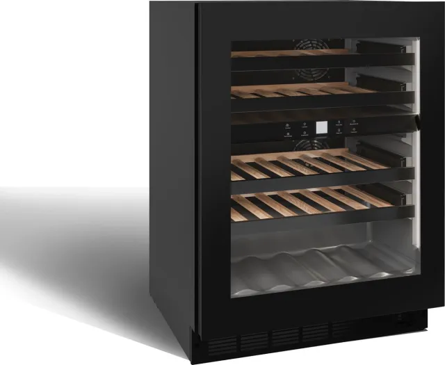 Nestor M Wijnkoelkast NWXS231FN1 - Push Open - 31 Flessen - 2 zones - Zwarte Glasdeur Zwart glas