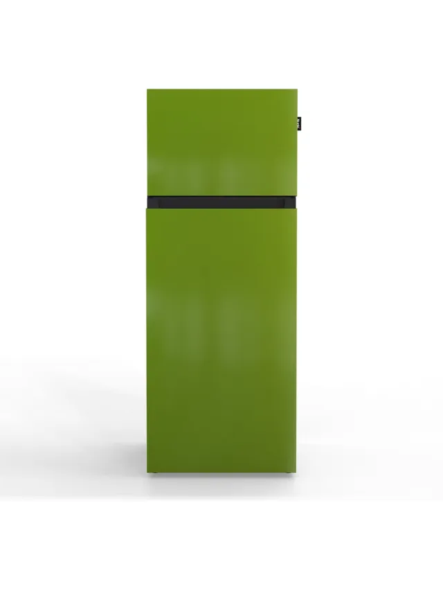 Nunki MEDIUM-FGRA / Grass Green Design Koel-vriescombinatie - 206L - E-label - Front in kleur Grasgroen