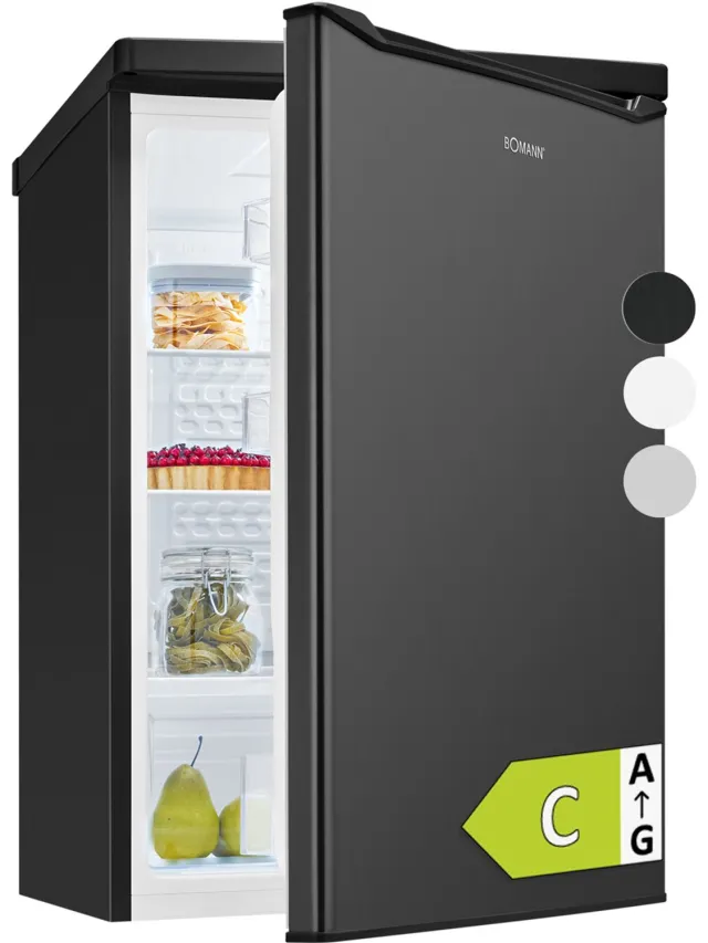 Bomann VS 7258 Koelkast zonder Vriesvak - 126 Liter - Energieklasse C - Inverter Compressor - Dark Inox Look Zwart