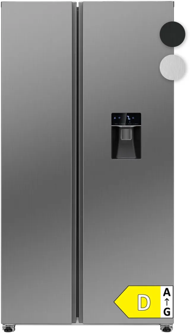 Bomann SBS 7367 - Amerikaanse Koelkast - Side-by-Side - 439 Liter - Total No Frost – Waterdispenser - Inox Look Zilver