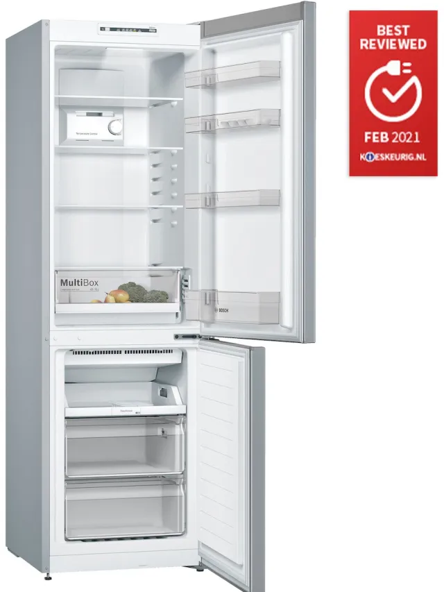 Bosch KGN36NLEA Koel-vriescombinatie Grijs, foto 2