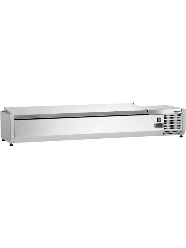 Bartscher Opzetkoelvitrine ED3-1501 - 5x1/3 GN + 1x1/2 GN - 0°C-10°C - RVS Deksel - 1500x395x290mm