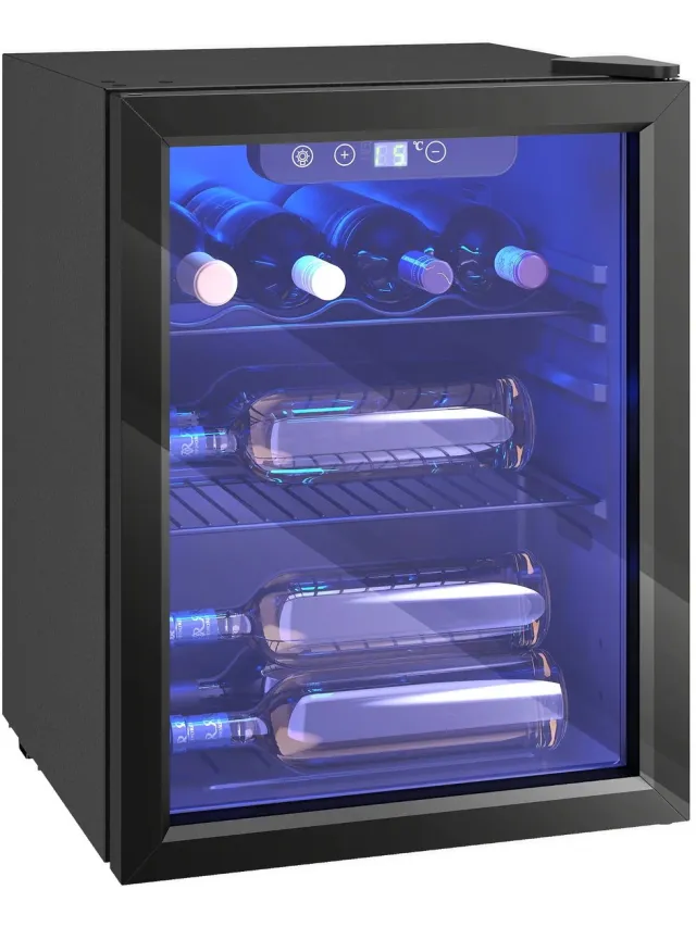 Sello! Sello mini koelkast – wijnkoelkast – frigo – temperatuur 4° tot 16°C – omkeerbare deur – L43 × B41,5 × H57,5 cm – 48 liter Zwart