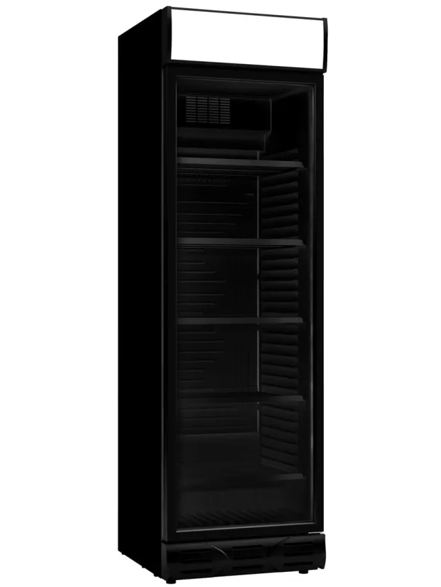 Combisteel Drankenkoeling - 382L - Zwart - +4°C/+10°C - Statisch + Ventilator - Scharnier Links - 595x650x2000mm - Horeca Koelkast