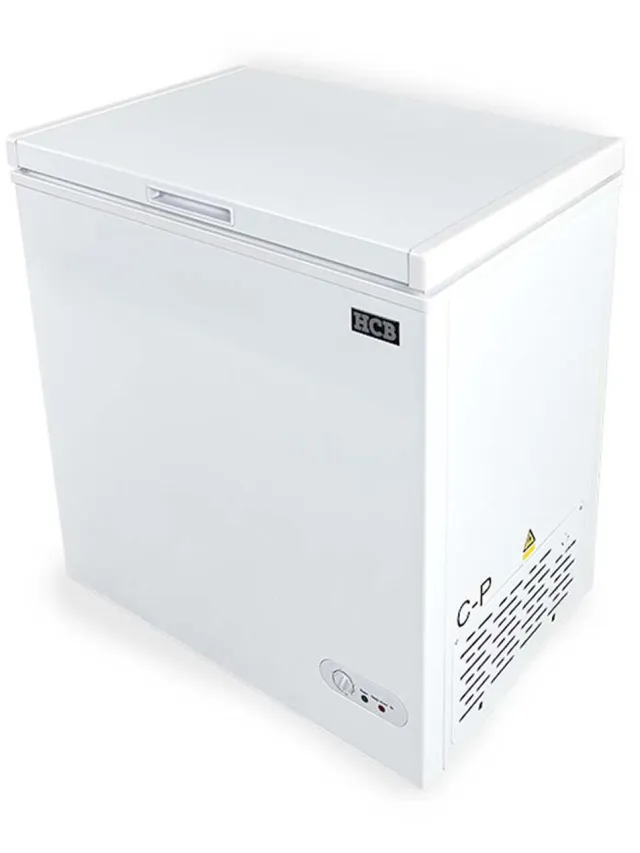 HCB Professionele Horeca vriezer - Vrieskist met klapdeksel - 148 liter - 230V - Diepvries koffer - 56x77x84 cm (DxBxH) - 34.50 kg - 8483 Wit