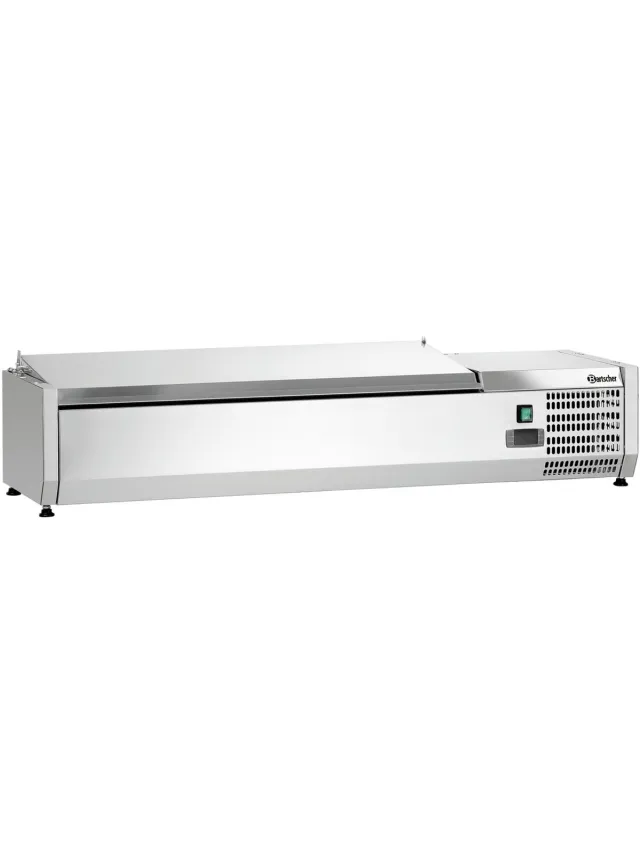 Bartscher Opzetkoelvitrine ED3-1201 - 3x 1/3 GN + 1x 1/2 GN - 1300x395x290mm rvs