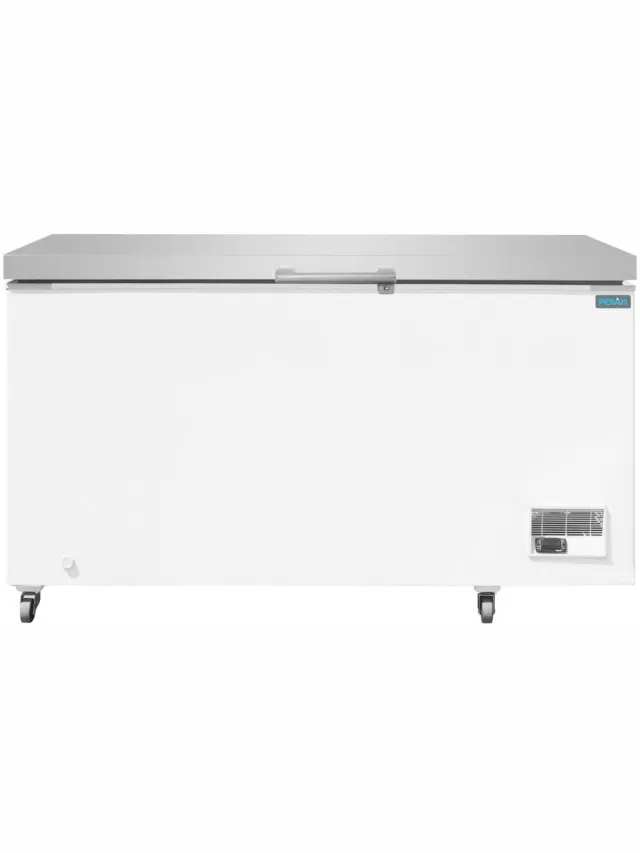 Polar vrieskist met RVS deksel 378 liter wit met RVS